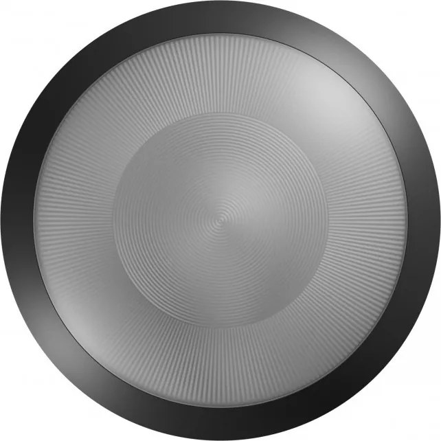 Plafoniera rotonda E27 IP65 Ø30cm Con sensore Movimento - Nera
