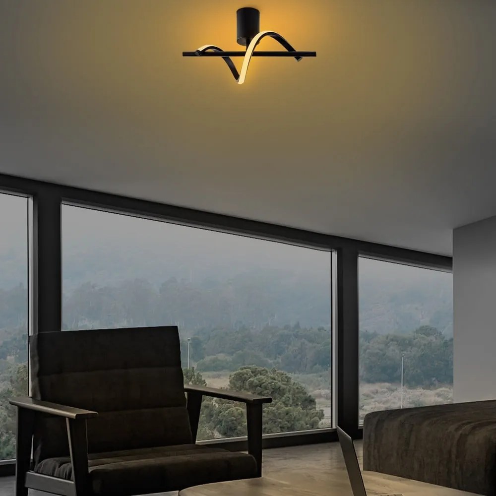 Plafoniera LED nera 7x41 cm Likma – Opviq lights