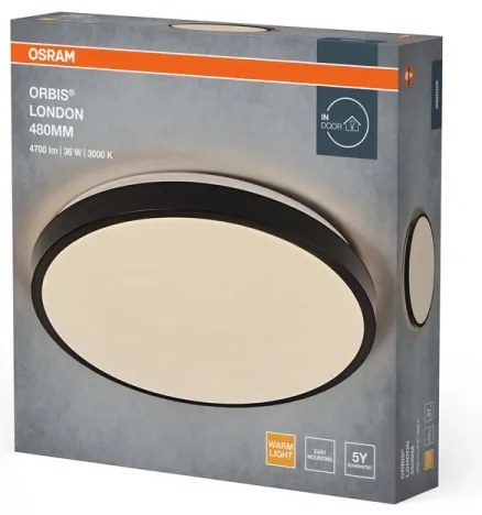 Osram - Plafoniera LED ORBIS LONDON LED/36W/230V Ø 48 cm nera