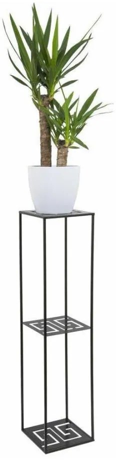 Portafiori 100x24 cm nero