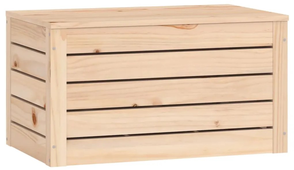 Contenitore portaoggetti 59,5x36,5x33 cm legno massello pino