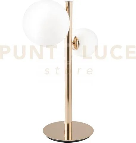 Lume hera oro 2 luci attacco g9 31x47cm  in metallo e vetro soffiat...