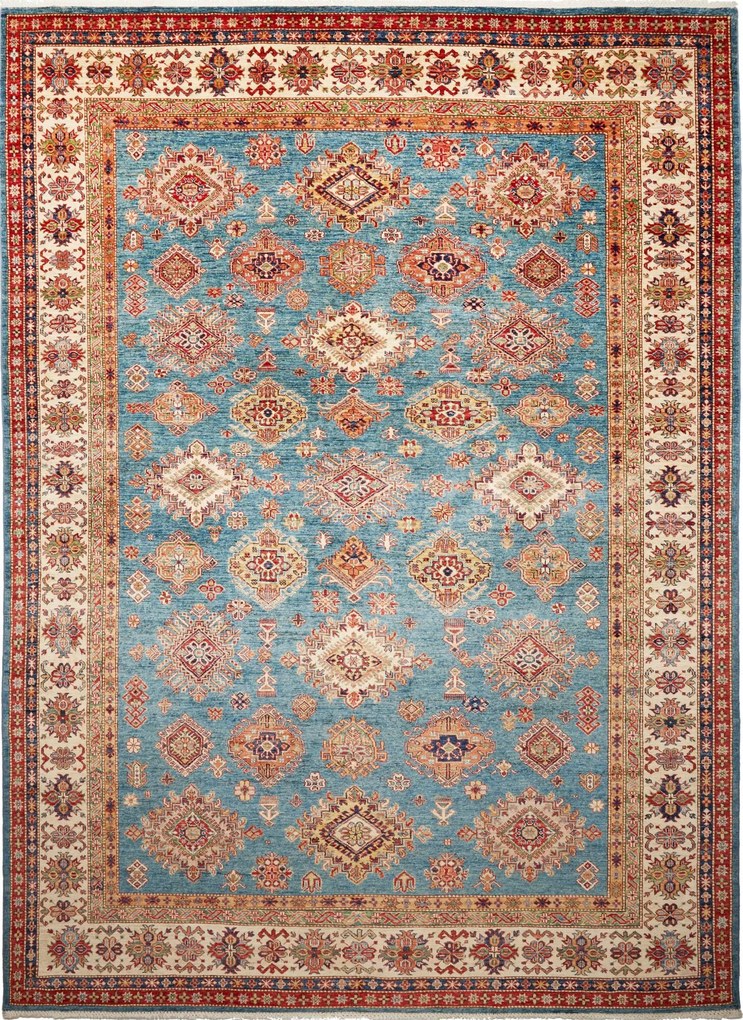 Kazak Tappeto orientale 270x350 Blu (Pakistan) Annodato A Mano
