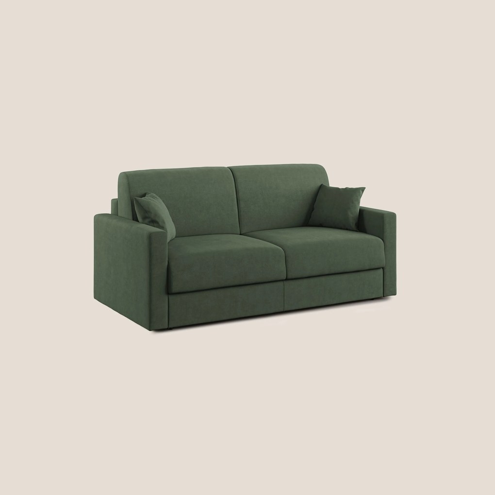 Chris Divano letto in microfibra smacchiabile T11 verde 166 cm (mat. 120x197)