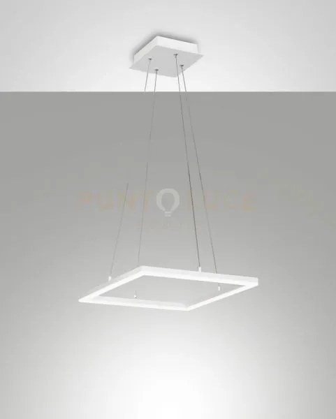 Bard sospensione bianca l.42x42cm a led 3000k - 39w - 3880 lm dimme...