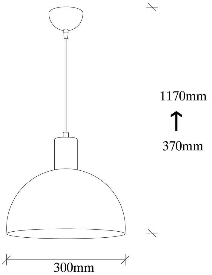 Lampadario nero/dorato con paralume in metallo ø 30 cm Bakh – Opviq lights