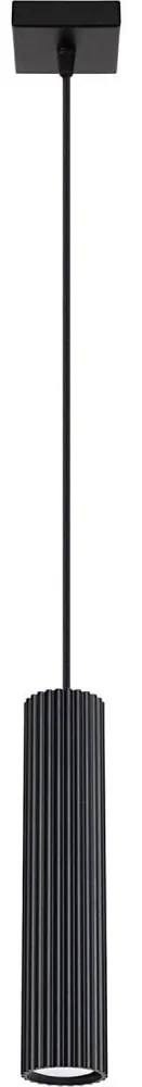 Sollux SL.1573 - Lampadario a sospensione con filo KARBON 1xGU10/10W/230V nero