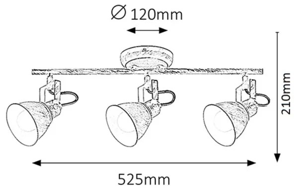 Rabalux 5968 - Faretto VIVIENNE 3xE14/40W