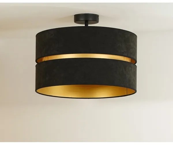 Duolla - Lampadario a plafone DUO 1xE27/15W/230V diametro 40 cm nero/oro