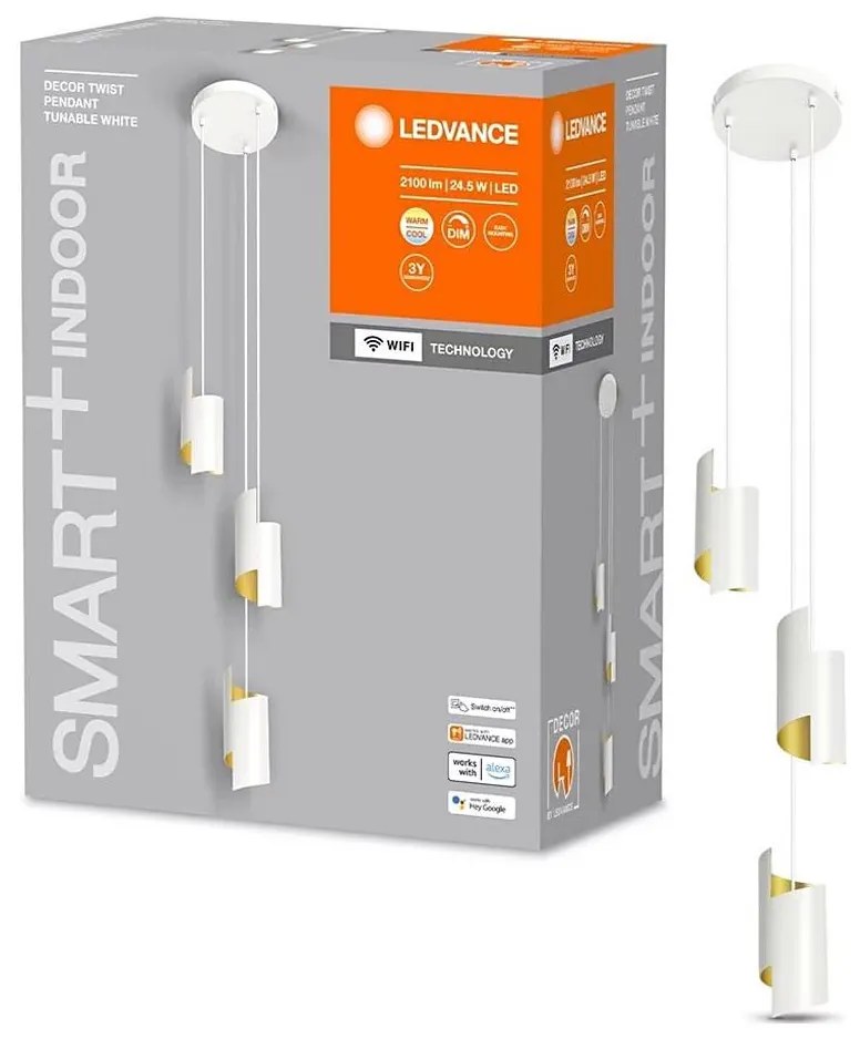 Ledvance - Lampadario LED dimmerabile su filo SMART+ DECOR 3xLED/8W/230V bianco Wi-Fi