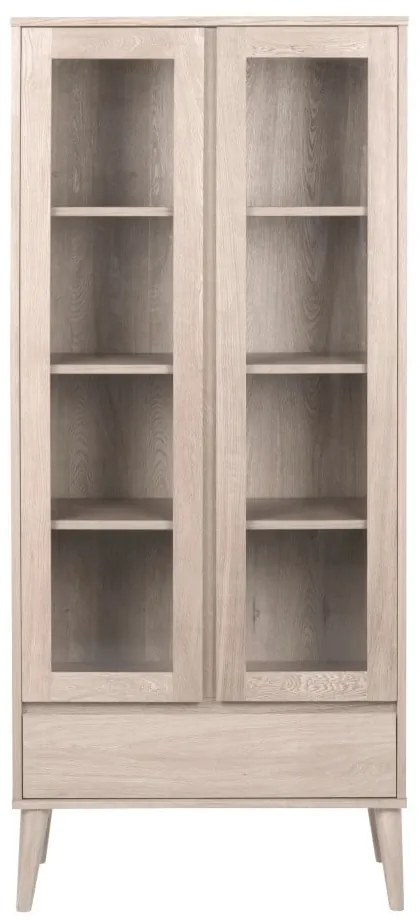 Vetrina color legno naturale effetto rovere 80x178 cm Nagano - Actona