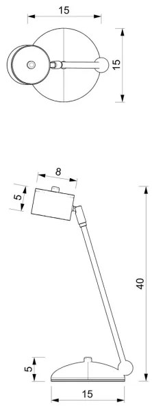 Lampada da tavolo ARENA 1xGX53/11W/230V nero/cromo