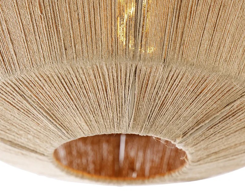 Plafoniera orientale nera con corda - Riki