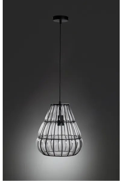 Wofi 6404.01.10.9000 - Lampadario a sospensione con filo BANKS 1xE27/40W/230V