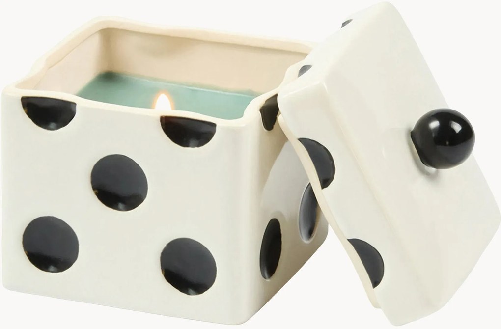 Candela profumata in ceramica Lucky Dice (lime nebbioso)