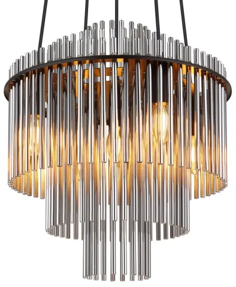 Globo 15698H2 - Lampadario a sospensione con filo GORLEY 5xE14/40W/230V nero