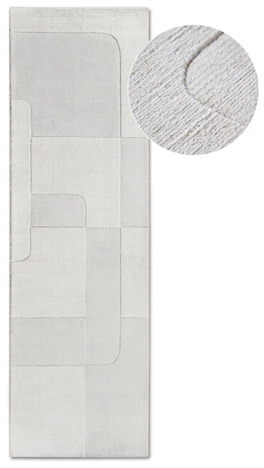 Passatoia color crema in lana intrecciata a mano 80x250 cm Charlotte - Villeroy&amp;Boch