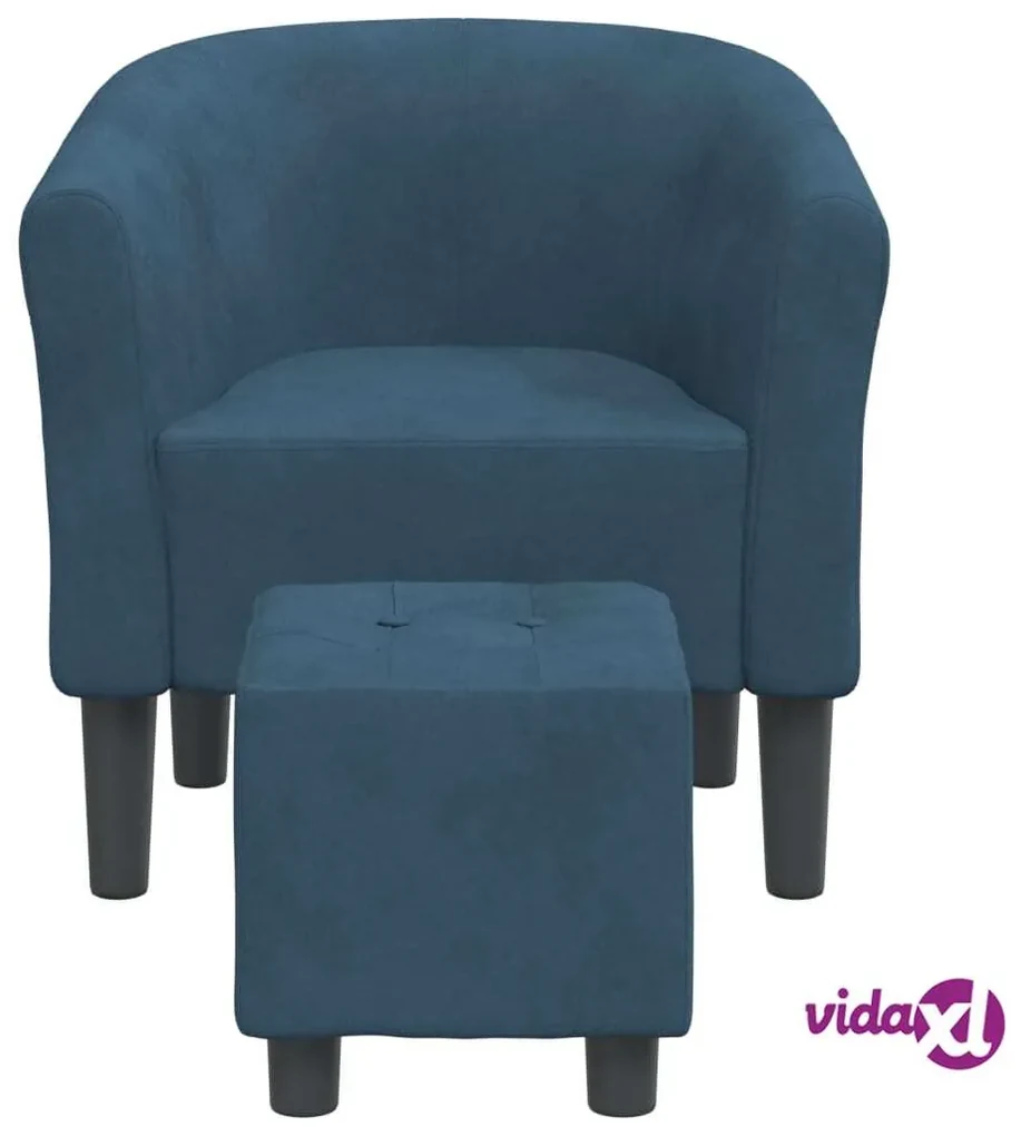 VidaXL Poltrona Gialla 62x79x79 cm Velluto