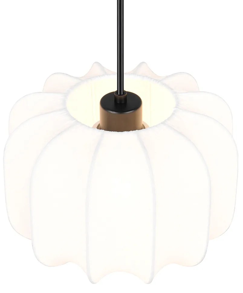 Lampada a sospensione Japandi nera e bianca 25 cm - Madleine