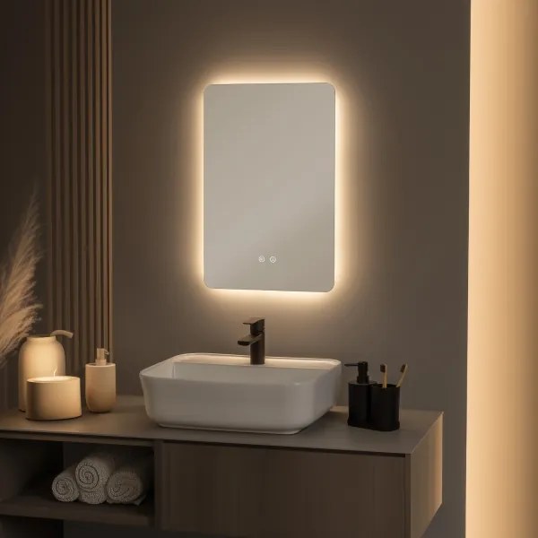 Brilagi - Specchio da bagno LED dimmerabile, riscaldato, con retroilluminazione DIANA LED/13W/230V 60x40 cm IP44