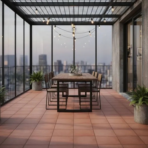 Pavimento Da Esterno 34x34 Cm In Gres Porcellanato Serie Terracotta Ceramiche San Nicola