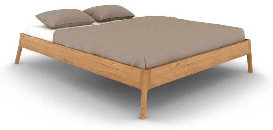 Letto matrimoniale in legno di quercia di colore naturale 160x200 cm Twig - The Beds