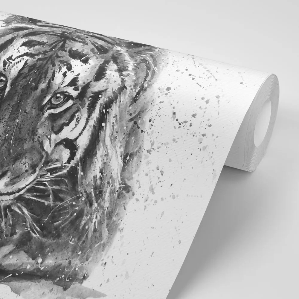 Carta da parati autoadesiva – Predatore in bianco e nero