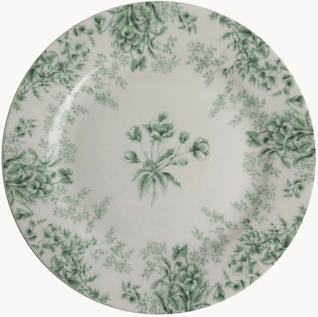 Set di 4 piatti da dessert in porcellana Thurston Bloom