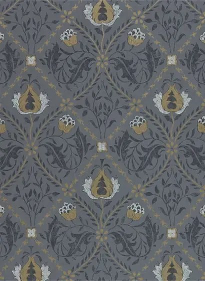 Morris & Co Carta da parati Pure Trellis - Black Ink