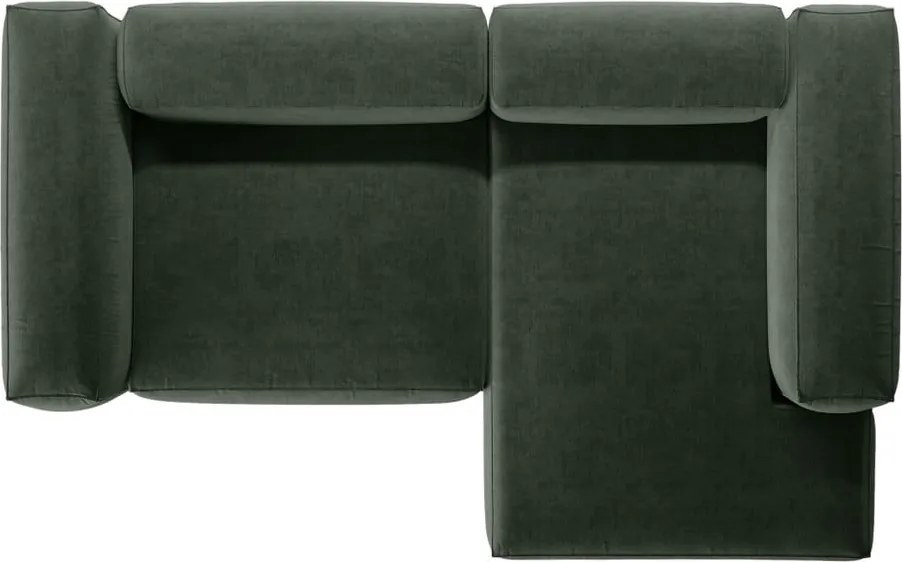 Divano angolare verde (con penisola a destra/con chaise lounge) Bergamo – Cosmopolitan Design