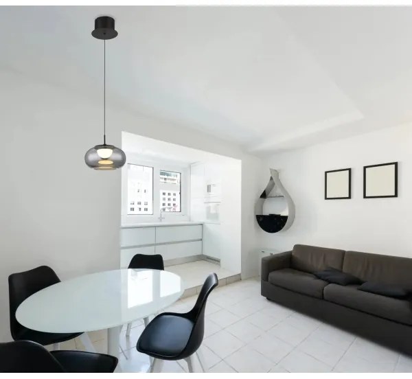 Globo 15744H - Lampadario LED a sospensione con filo QUINTARA LED/6W/230V nero