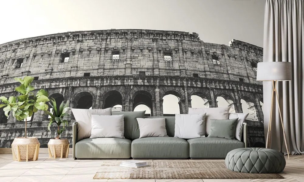 Carta da parati autoadesiva – Colosseo in bianco e nero