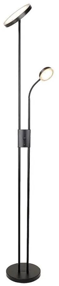 Rabalux 3240-LED Lampada da terra dimmerabile OPHUS LED/18,5W/230V + LED/4,5W nero