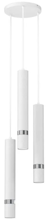 Lampadario a sospensione con filo JOKER 3xGU10/8W/230V bianco/cromo lucido