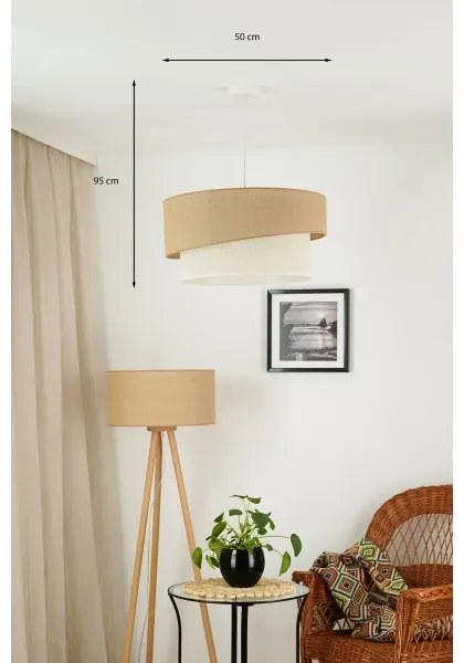 Brilagi - Lampadario a sospensione con filo SHINE 1xE27/15W/230V diametro 50 cm beige/color crema