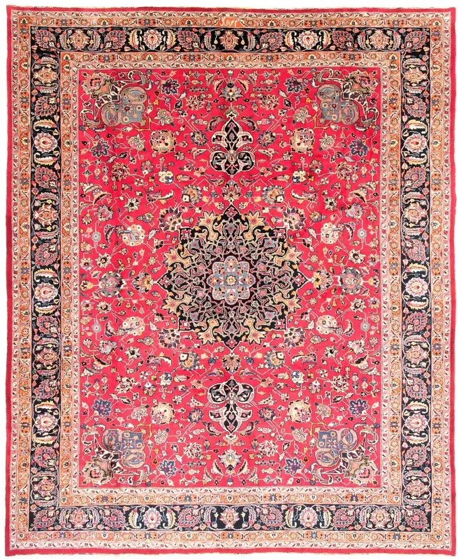 Mashad Tappeto persiano 300x380 Rosso (Iran) Annodato A Mano