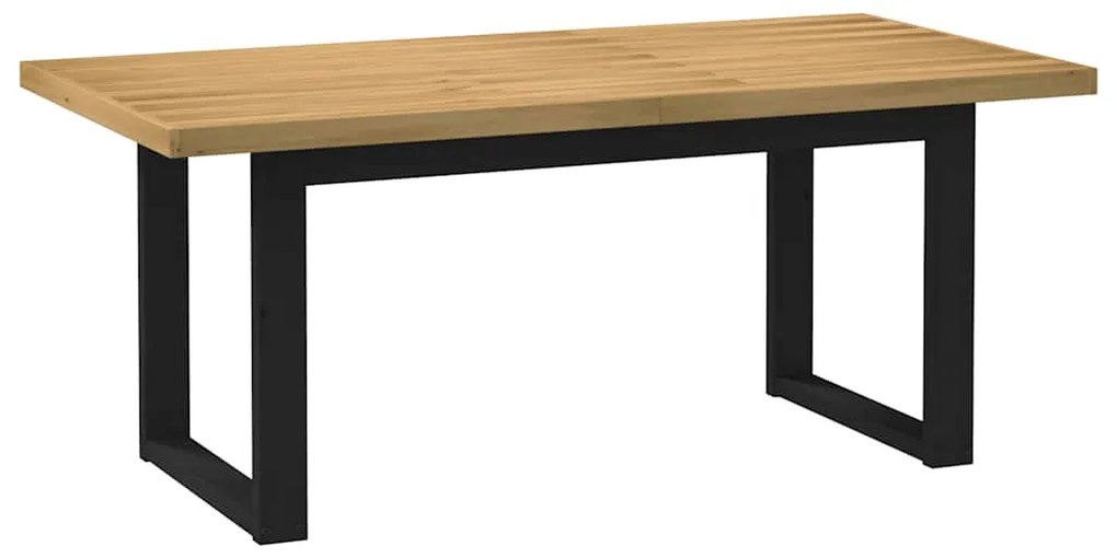 Tavolo Pranzo Noaın Gambe A Forma U 180x90x75 Cm Legno Massello /