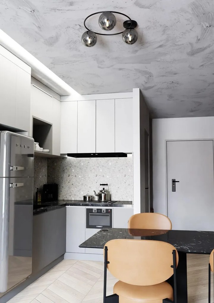 Lampada da soffitto in acciaio SOPRA 3 da interno 3xE14