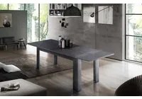 Tavolo per sala da pranzo estensibile, Made in Italy, Tavolo moderno con allunghe, Consolle allungabile, cm 160/210x90h75, Grigio Ardesia