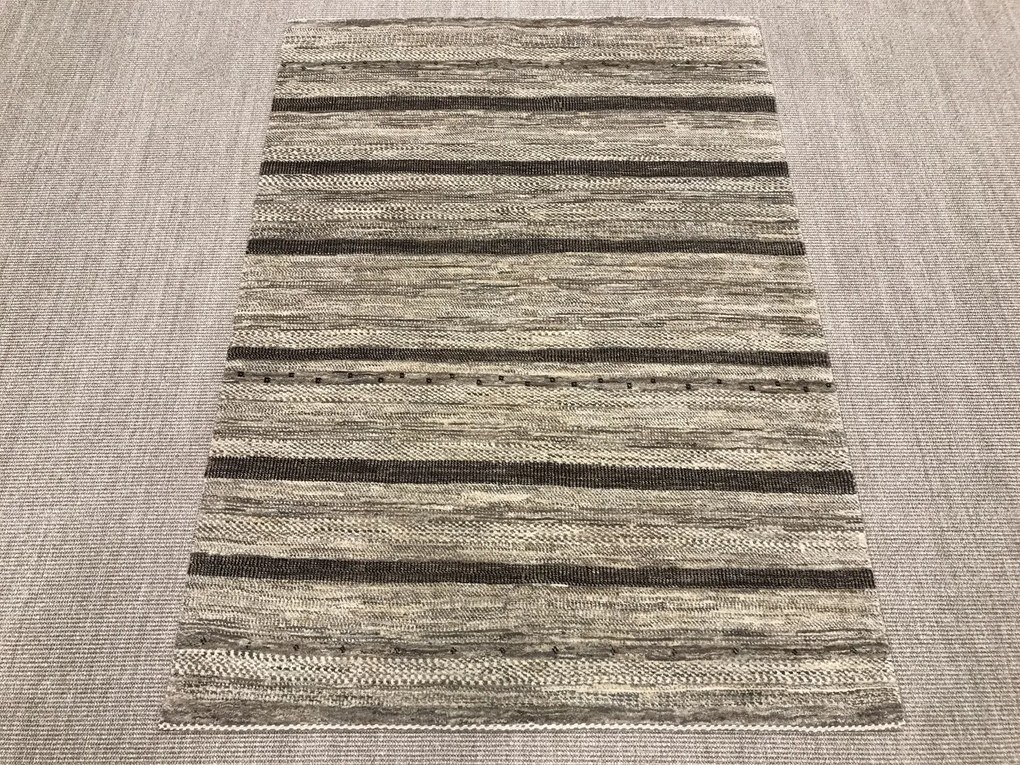 Loribaft Tappeto 120x170 Grigio (Iran) Annodato A Mano