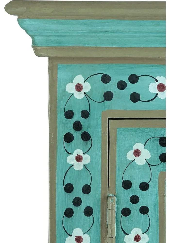 Armadietto verde in mango massiccio 87x152x38 cm Prem – Støraa