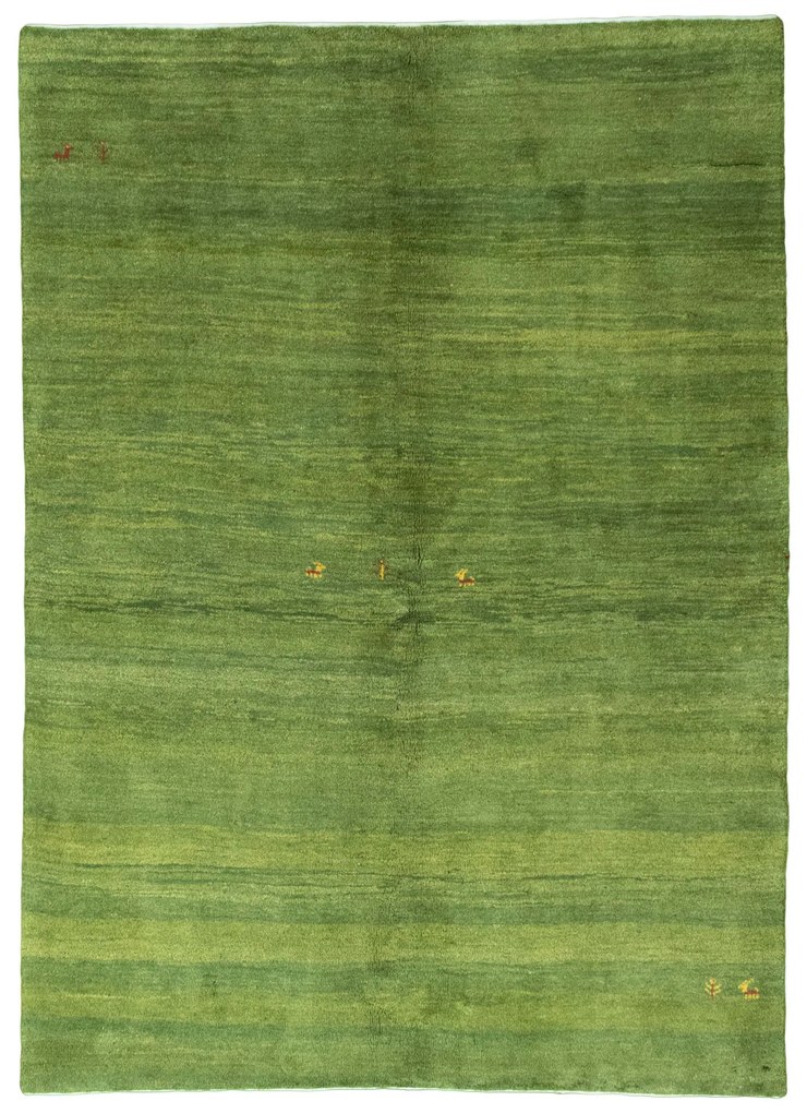 Gabbeh Tappeto 170 x 240 Verde (Iran) Annodato A Mano