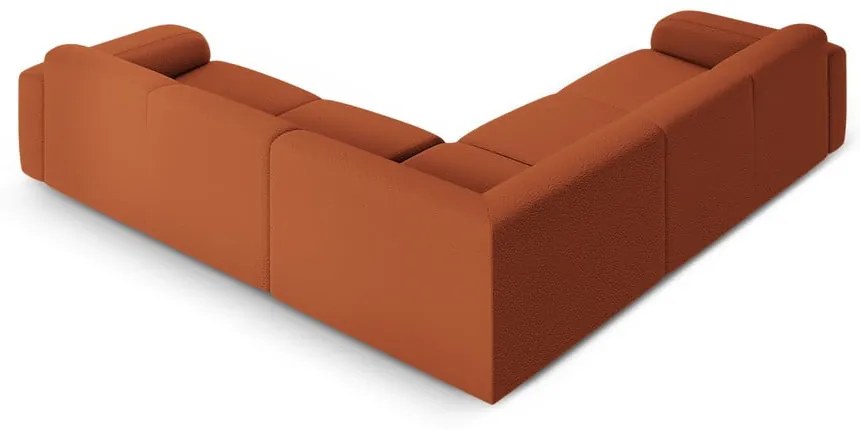 Divano angolare marrone in tessuto bouclé (angolo variabile / a L) Molino - Micadoni Home