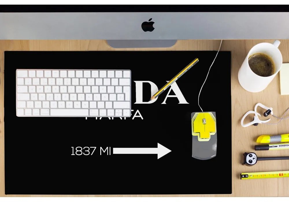 Tappetino da tavolo nero Black Prada - Little Nice Things