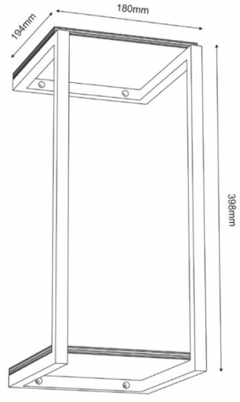 Nástěnná police 40x18 cm