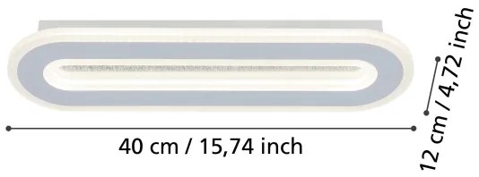 Eglo 901235 - Applique a LED MACCHIONI LED/12W/230V 4000K bianco