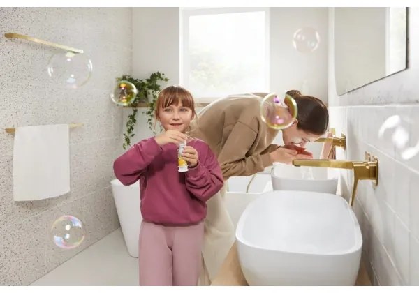 KFA Armatura 4529-810-31 - Miscelatore per lavabo da incasso MALAGA, finitura oro spazzolata