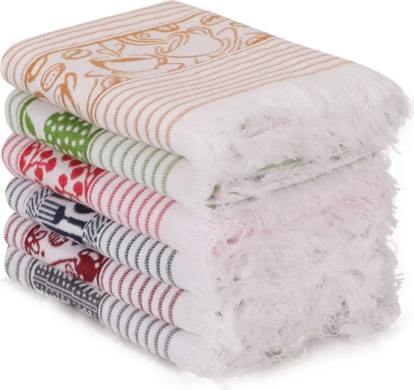 Set di strofinacci in cotone 6 pz 40x60 cm Pecete – Foutastic
