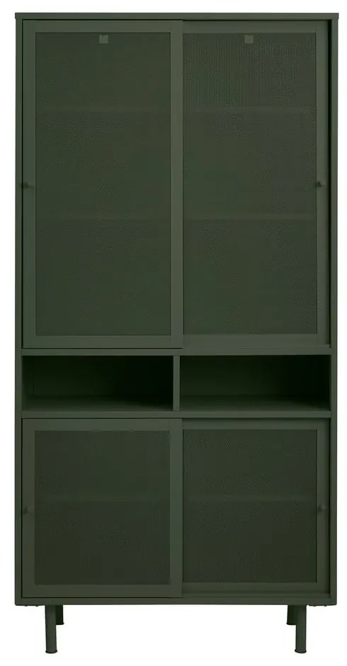 Armadio in metallo verde scuro con ante scorrevoli 90x180 cm Veep - Unique Furniture