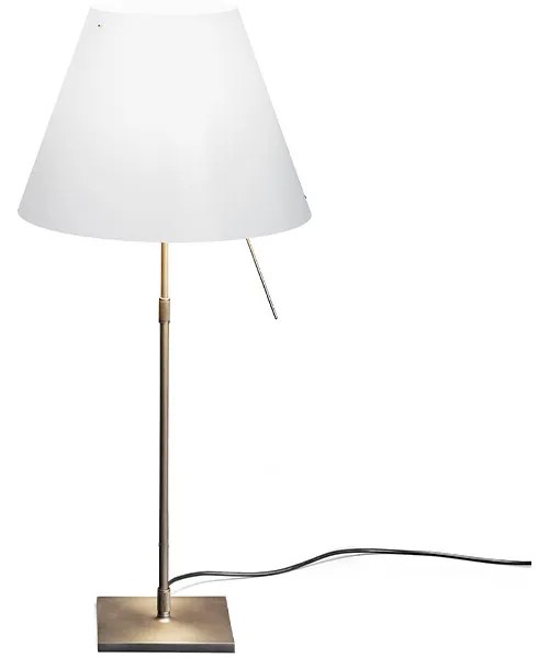 Luceplan - Costanza Lampada da Tavolo con Dimmer Bianco/Ottone Luceplan